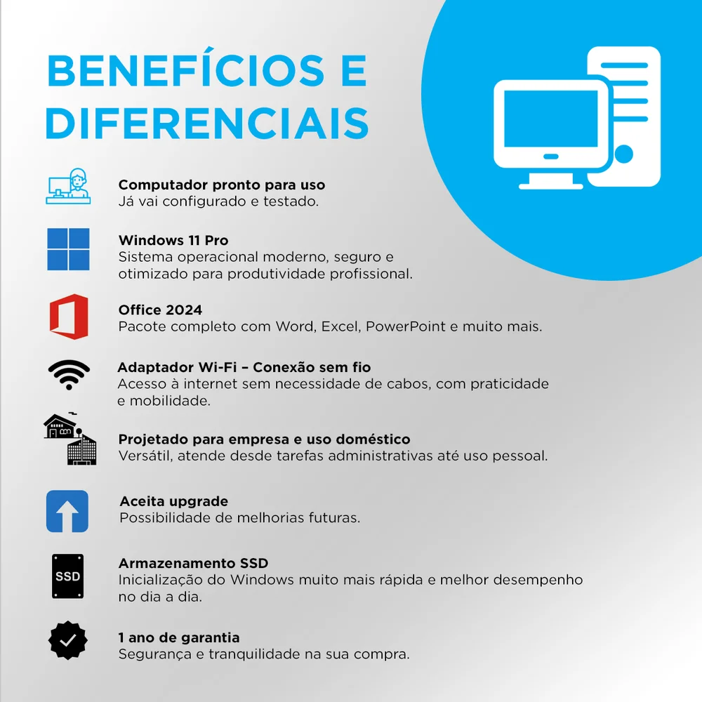 Mini PC Cpu Desktop Intel Core I7 3770, 16GB RAM, SSD 480GB, Windows 11 em Campinas - foto 3
