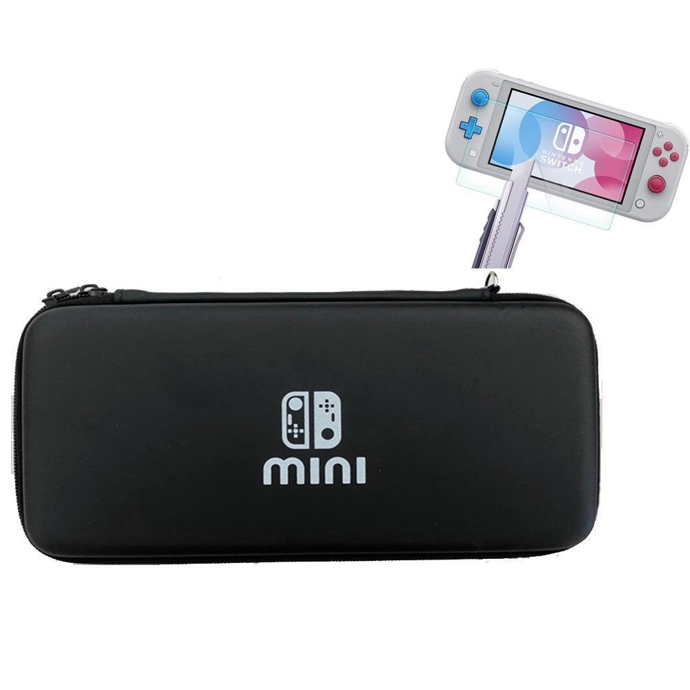 Estojo Case Bag Compatível Nintendo Switch Lite Jogo Acessórios + Pelicula Vidro Cor:preto; Estojo Case Bag Compatível Nintendo Switch Lite Jogo Acessórios + Pelicula Vidro Cor:preto;