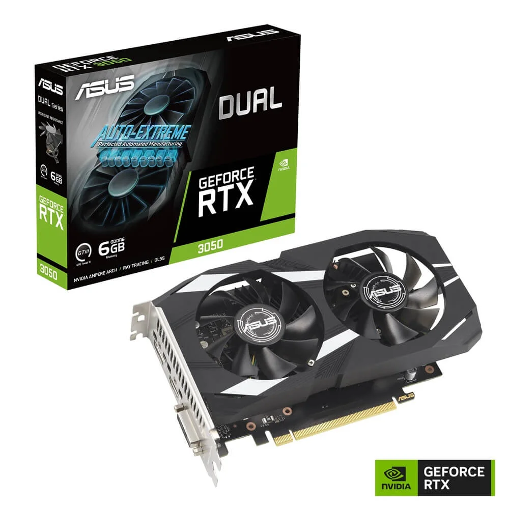 Placa de Vídeo Asus RTX 3050 OC Dual NVIDIA KaBuM