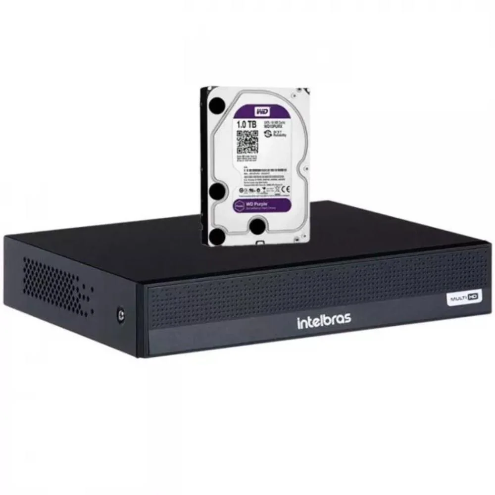 Dvr Intelbras 4 Canais 1080n - Full Hd Lite Com Hd 1TB | Gravador De Vídeo Mhdx 1004-c