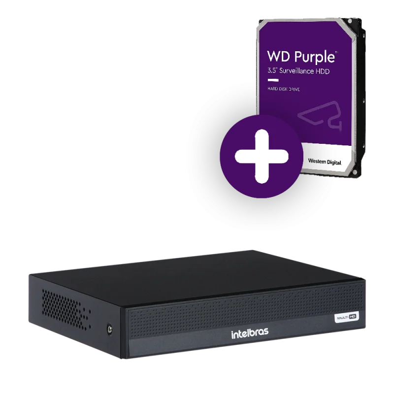 Dvr Intelbras 4 Canais 1080n - Full Hd Lite Com Hd 1TB | Gravador De Vídeo Mhdx 1004-c