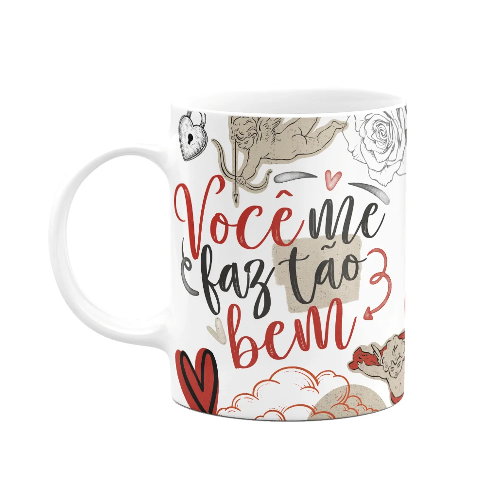 Caneca Namorados Cupid Love - Você Me Faz Tão Bem