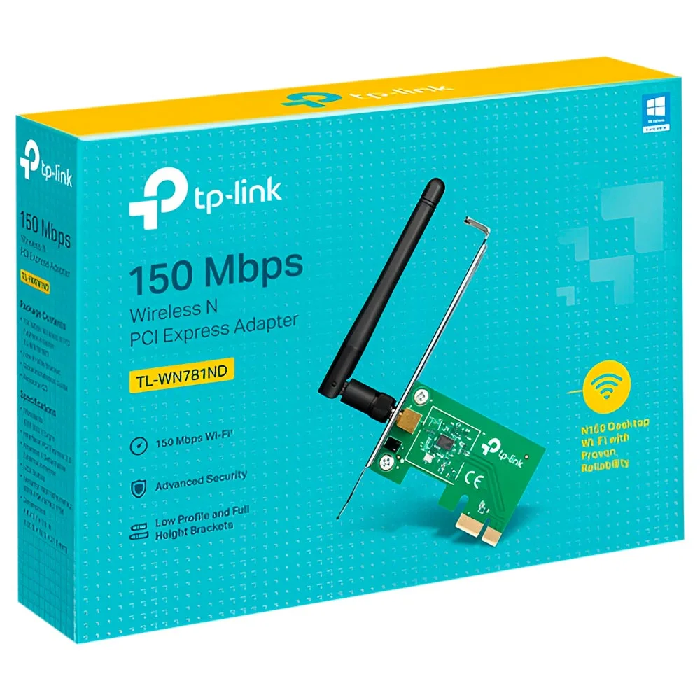 Placa De Rede Tp-link Wireless 150mbps PCi Express - Tl-wn781nd