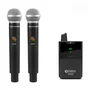 Microfone de Mão sem Fio  2 Transmissores, 2 Microfones UHF.
