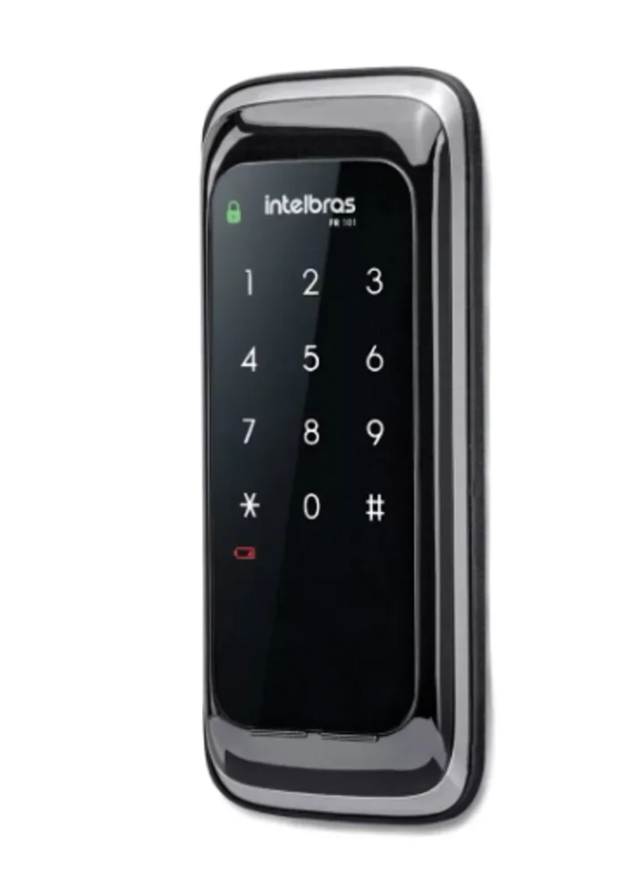 Fechadura Eletrônica Digital Touch Fr 101 Intelbras Cor Preto