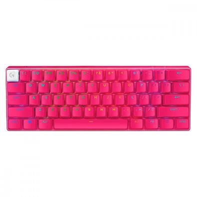 Imagem do produto Teclado Mecânico Gamer sem fio Logitech G Pro X 60 Lightspeed Switch Brown Tactile - Rosa em Kabum