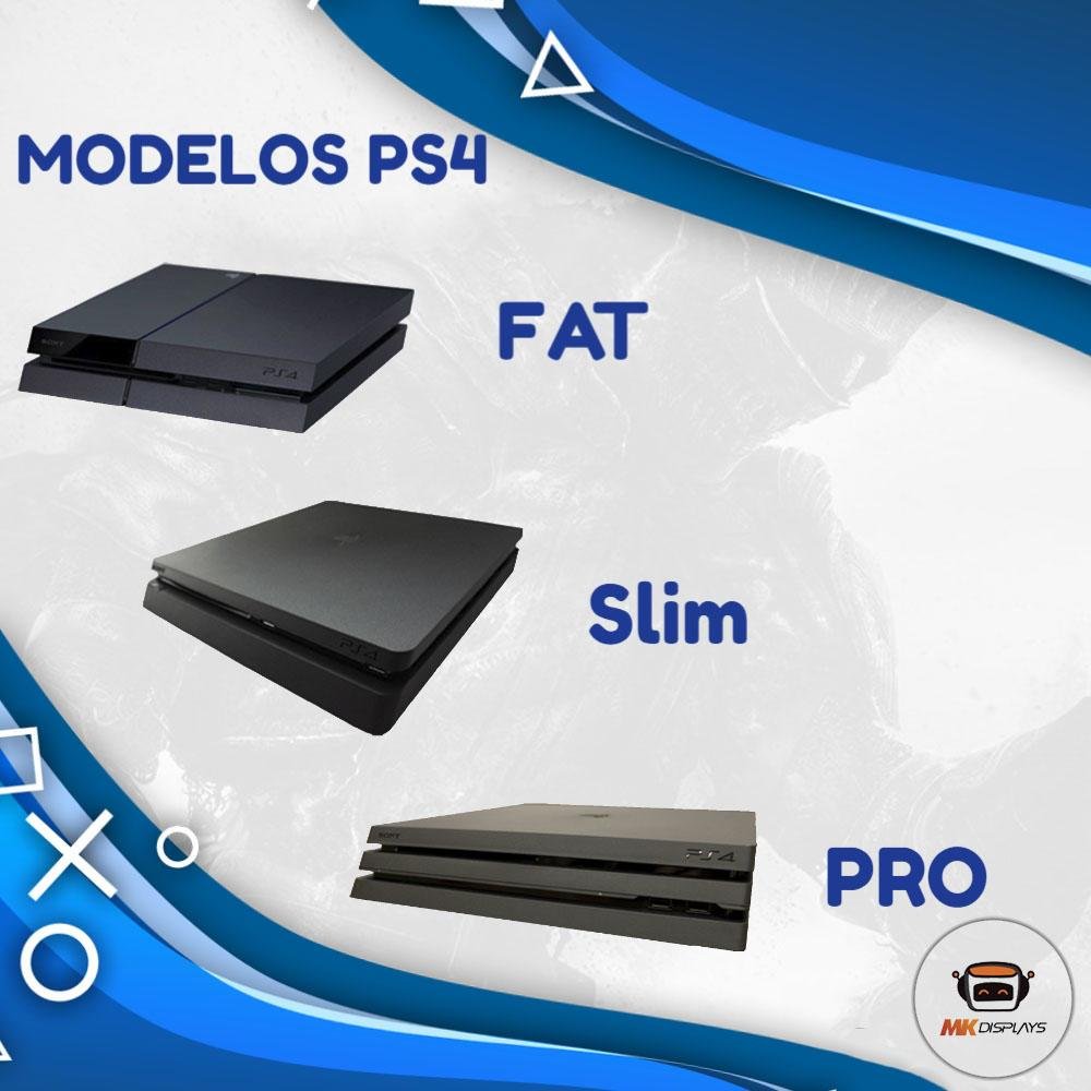 Suporte Parede Console Playstation 4 Fat - Ps4 Fat - Material Acrílico Preto
