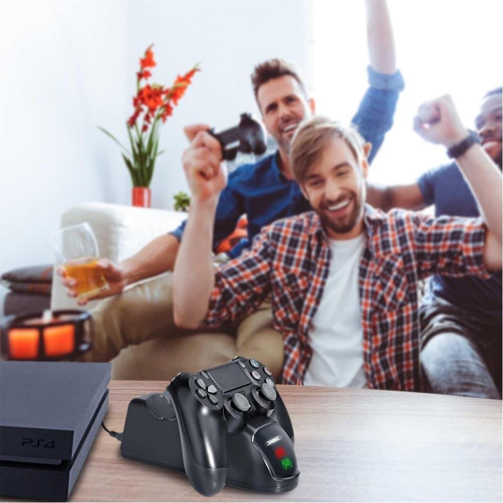 Dobe Base De Carregamento Dupla Para Controle Sem Fio Playstation 4 Ps4 Para Ps4, Slim, Pro Dobe Base De Carregamento Dupla Para Controle Sem Fio Playstation 4 Ps4 Para Ps4, Slim, Pro