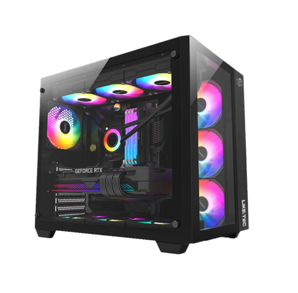 Gabinete Gamer ATX Zeus Pro Glass Black Liketec, Compatível Com Placa-Mãe ATX, Micro-ATX e Mini-ITX Gabinete Gamer ATX Zeus Pro Glass Black Liketec, Compatível Com Placa-Mãe ATX, Micro-ATX e Mini-ITX