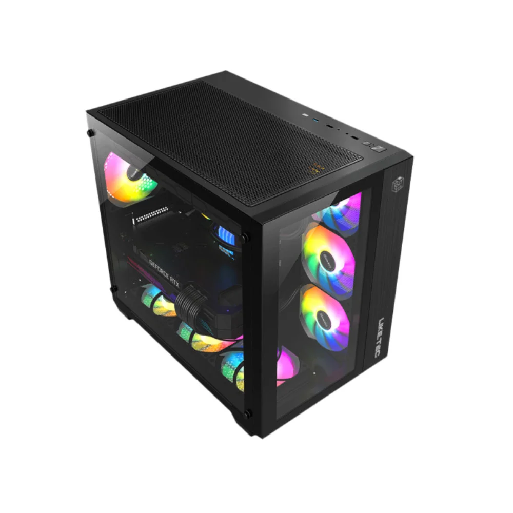 Gabinete Gamer ATX Zeus Pro Glass Black Liketec, Compatível Com Placa-Mãe ATX, Micro-ATX e Mini-ITX Gabinete Gamer ATX Zeus Pro Glass Black Liketec, Compatível Com Placa-Mãe ATX, Micro-ATX e Mini-ITX