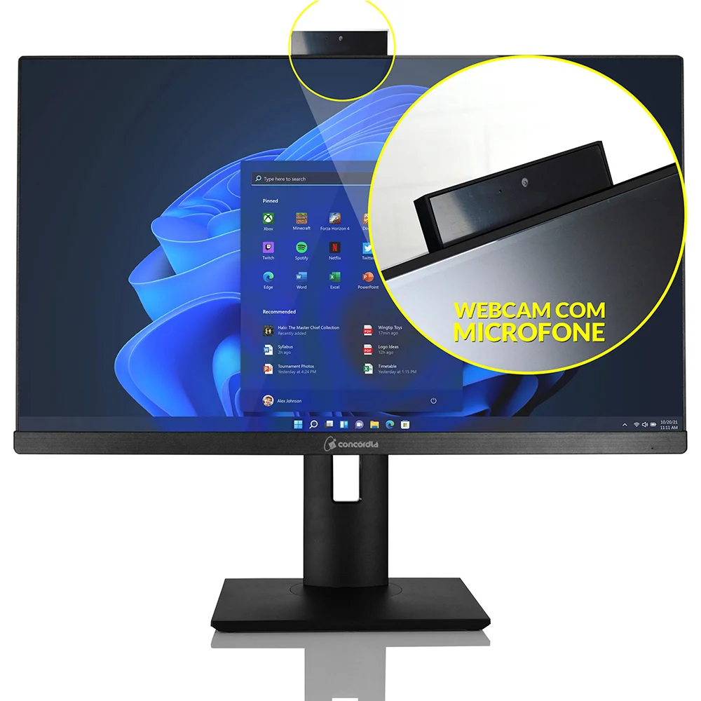 "Computador All In One Concórdia Core I7 10700 8GB Ddr4 SSD 512gb 23.8""full Hd Webcam Wifi WINDOWS 11 Pro" em Campinas - foto 3
