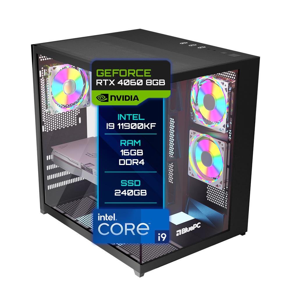 PC Gamer BluePC Intel Core I9 11900kf (11ª Geração) 16gb Ddr4 RTX 4060 8GB SSD240GB - Fonte 650w PC Gamer BluePC Intel Core I9 11900kf (11ª Geração) 16gb Ddr4 RTX 4060 8GB SSD240GB - Fonte 650w