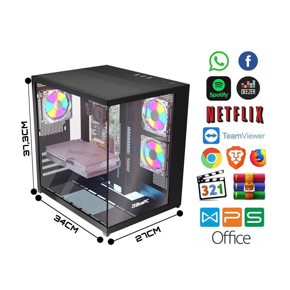 PC Gamer BluePC Intel Core I9 11900kf (11ª Geração) 16gb Ddr4 RTX 4060 8GB SSD240GB - Fonte 650w PC Gamer BluePC Intel Core I9 11900kf (11ª Geração) 16gb Ddr4 RTX 4060 8GB SSD240GB - Fonte 650w