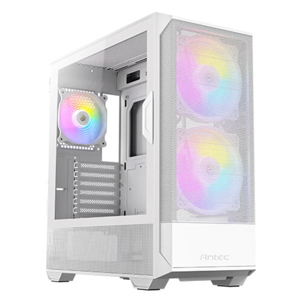 Gabinete Gamer Antec Nx416l Lateral Vidro Temperado Atx/m-atx/itx 2 Fans 120mm ARGB Branco - 0-76