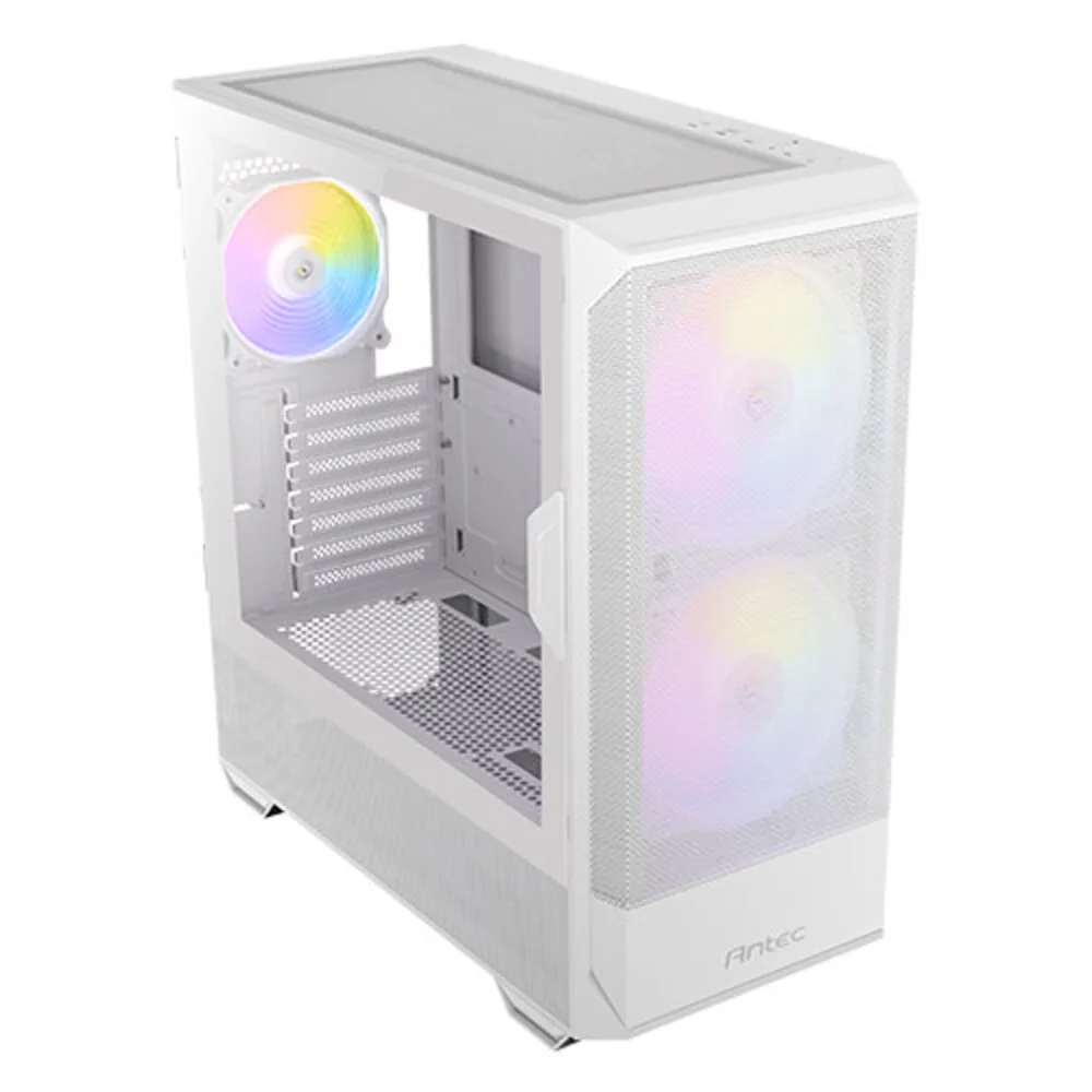 Gabinete Gamer Antec Nx416l Lateral Vidro Temperado Atx/m-atx/itx 2 Fans 120mm ARGB Branco - 0-76