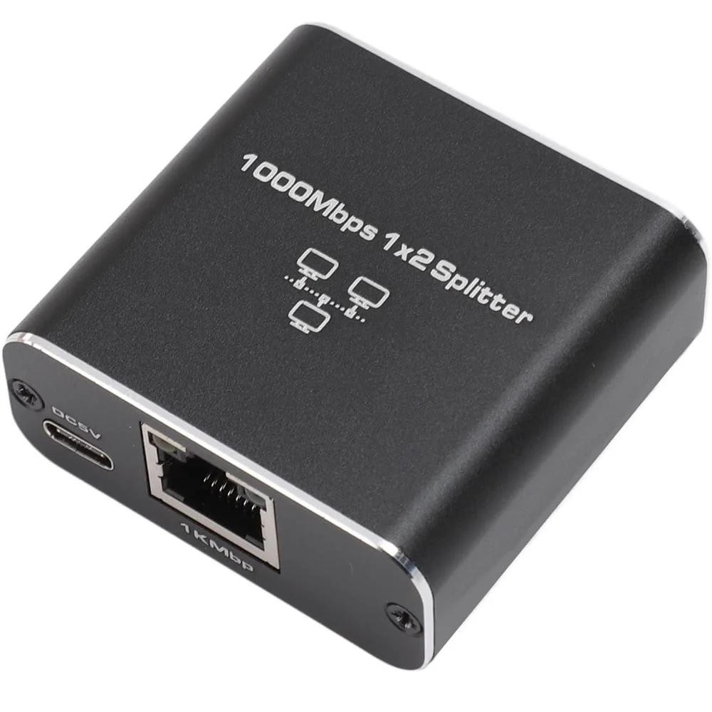Divisor Ethernet, Switch De Rede Lan Rj45 De Alta Velocidade Gigabit 1 Para 2