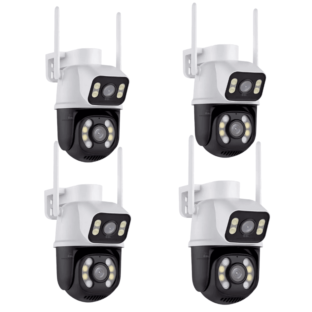 Kit 4 Câmera Importada Wi-fi Smart Lente Dupla