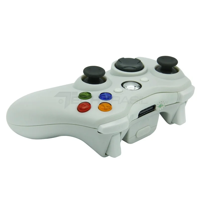 Controle Sem Fio XBOX 360 Para Computador Notebook Playstation 3 + Receiver Branco Controle Sem Fio XBOX 360 Para Computador Notebook Playstation 3 + Receiver Branco