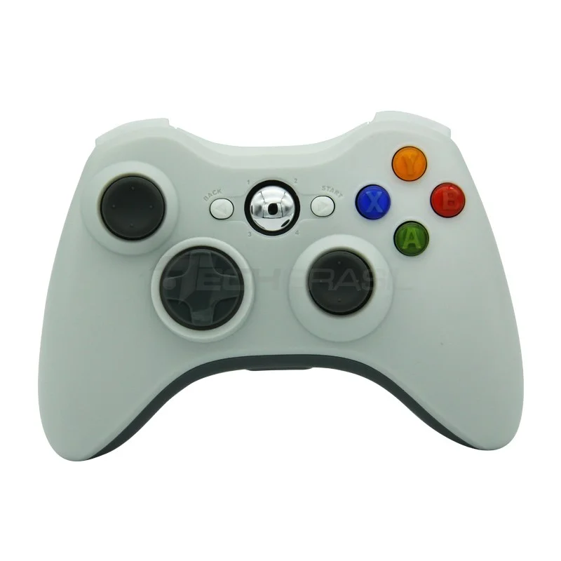Controle Sem Fio XBOX 360 Para Computador Notebook Playstation 3 + Receiver Branco Controle Sem Fio XBOX 360 Para Computador Notebook Playstation 3 + Receiver Branco