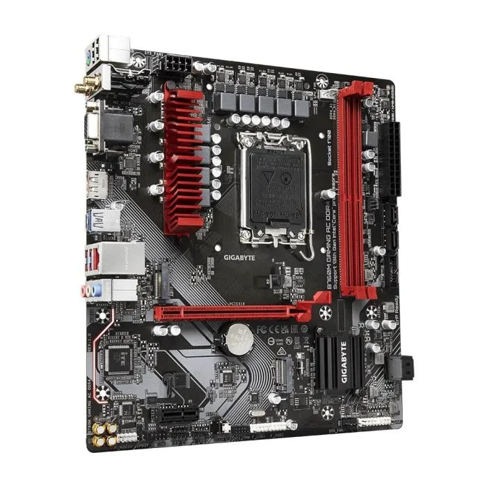 Placa Mãe Gigabyte B760m Gaming Ac Ddr4 Wifi LGA 1700 2xDDR4 Chipset Intel B760 Express Matx Placa Mãe Gigabyte B760m Gaming Ac Ddr4 Wifi LGA 1700 2xDDR4 Chipset Intel B760 Express Matx