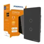 Interruptor Inteligente 4x2 Zigbee 2 Botões Touch Compatível com Alexa Google Smart Life e Tuya