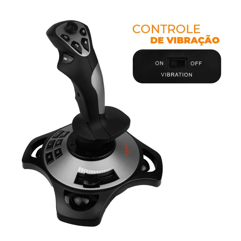 Controle Gamer Flight Stick Joystick Simulador Voo Piloto Computador PC - view 4