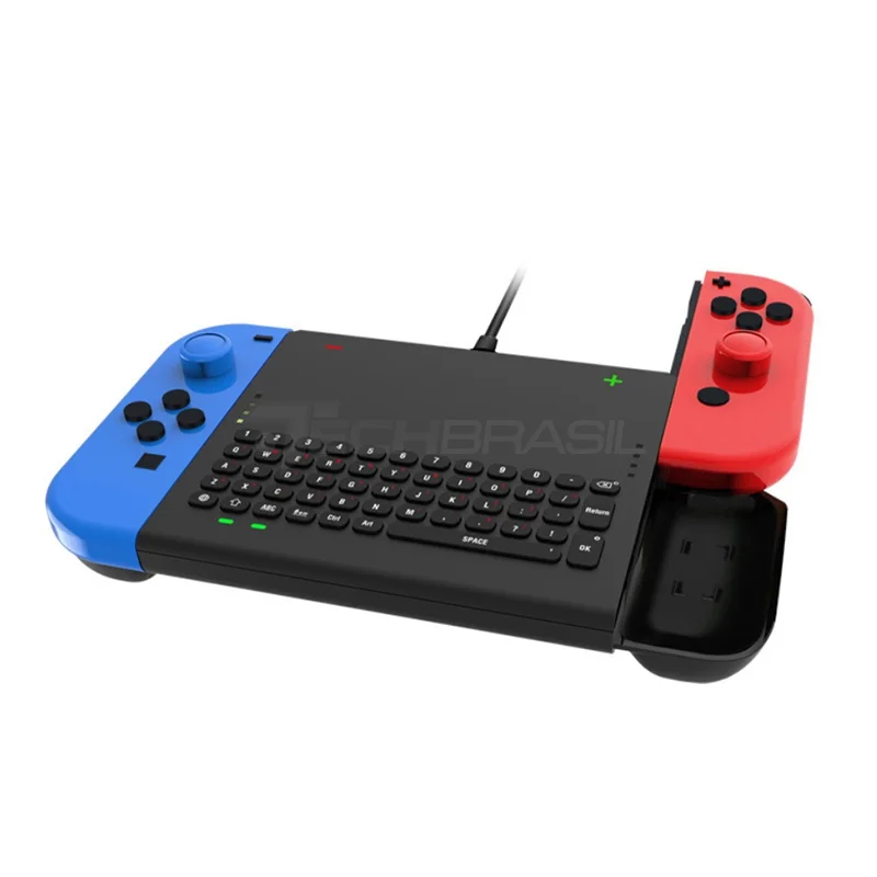 Teclado Chatpad Wireless Para Nintendo Switch Joy-con 54 Teclas Preto Teclado Chatpad Wireless Para Nintendo Switch Joy-con 54 Teclas Preto