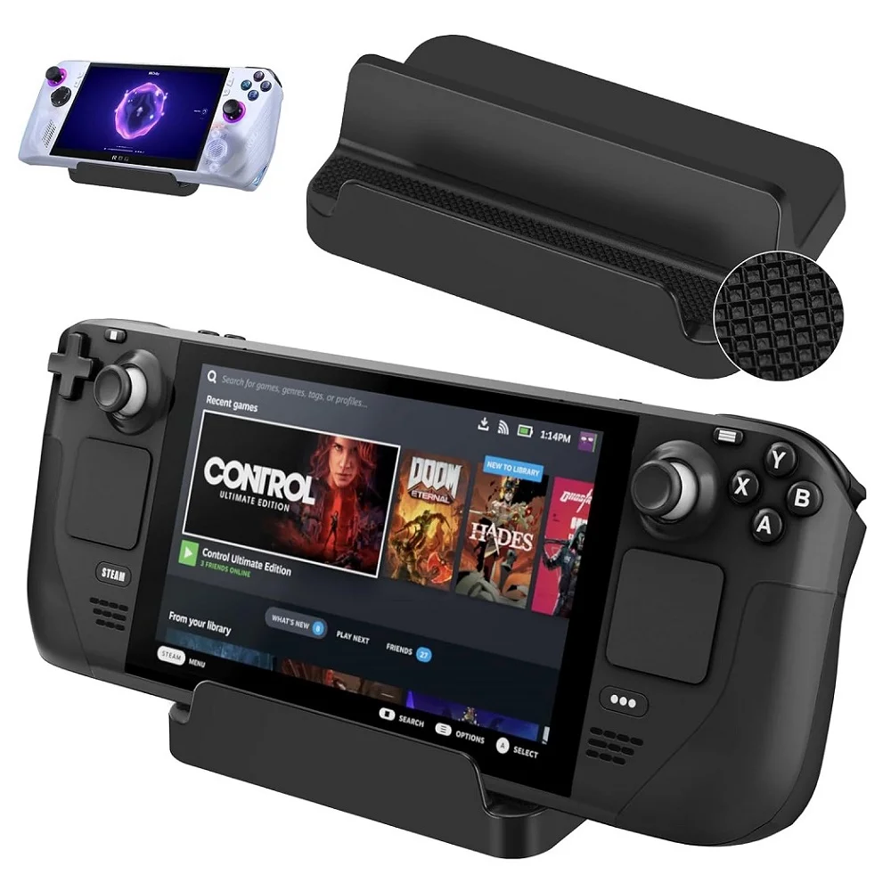 Base Suporte De Mesa Dock Para Steam Deck Nintendo Switch Wii U Celular Preto Base Suporte De Mesa Dock Para Steam Deck Nintendo Switch Wii U Celular Preto