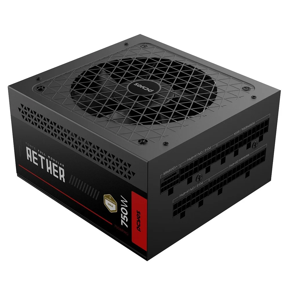 Fonte Gamer PCyes Aether 750w Full Modular Cybenetics Gold PCie 5.0 Atx 3.1 - 750wfmg Fonte Gamer PCyes Aether 750w Full Modular Cybenetics Gold PCie 5.0 Atx 3.1 - 750wfmg