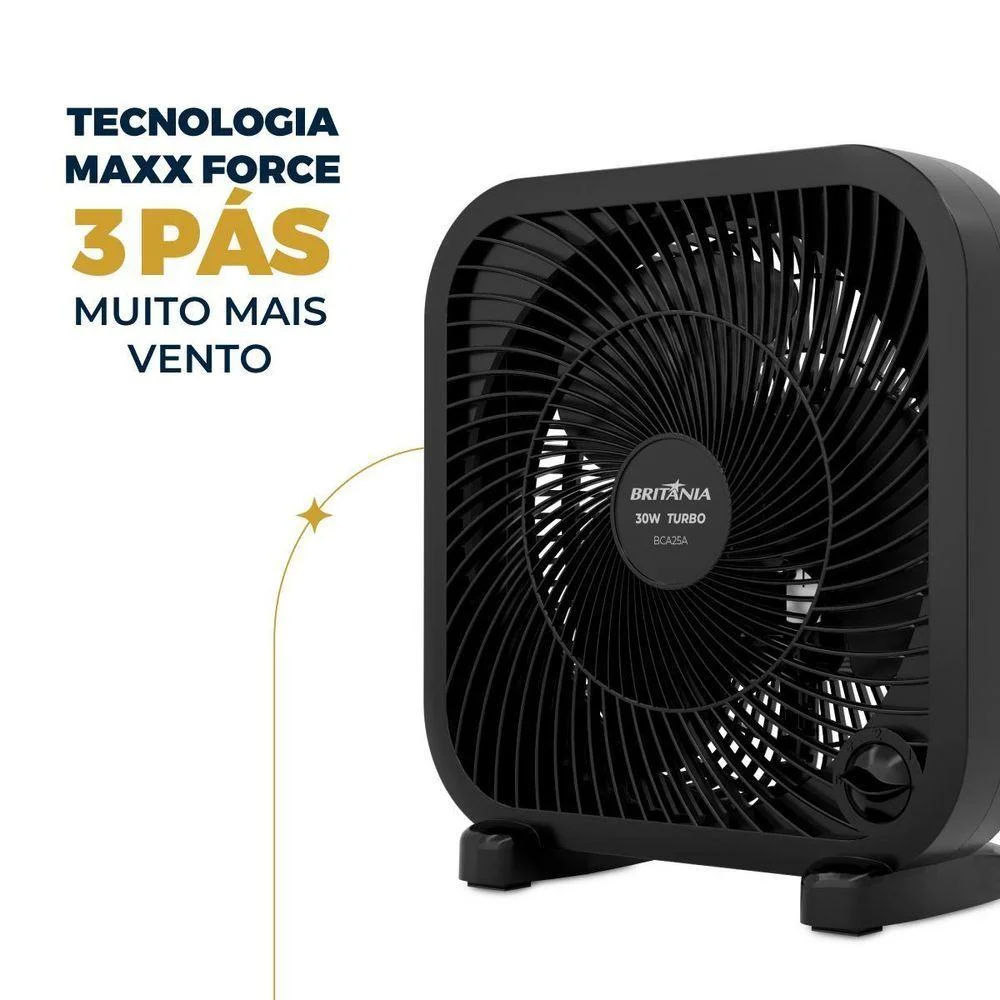 Ventilador Circulador Britânia 30w3 Velocidades Bca25a - 220v Ventilador Circulador Britânia 30w3 Velocidades Bca25a - 220v