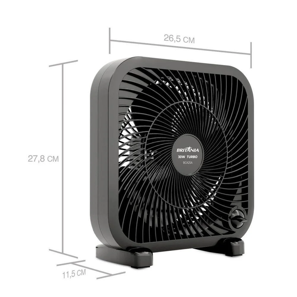 Ventilador Circulador Britânia 30w3 Velocidades Bca25a - 220v Ventilador Circulador Britânia 30w3 Velocidades Bca25a - 220v