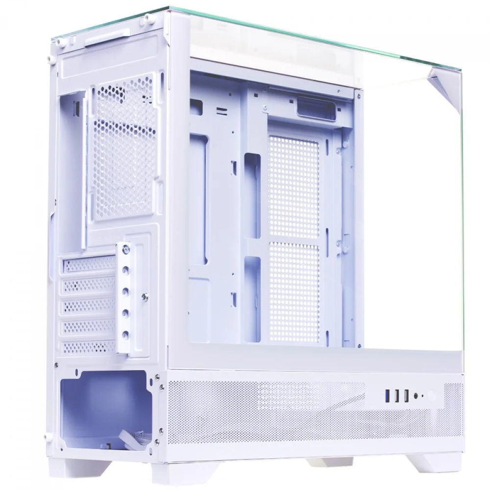 Gabinete Liketec Mahal Snow Mid Tower Vidro Temperado Usb S/fan Branco