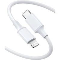 Cabo Turbo 27W USB C Para Lightning 1 Metro Branco Kingo