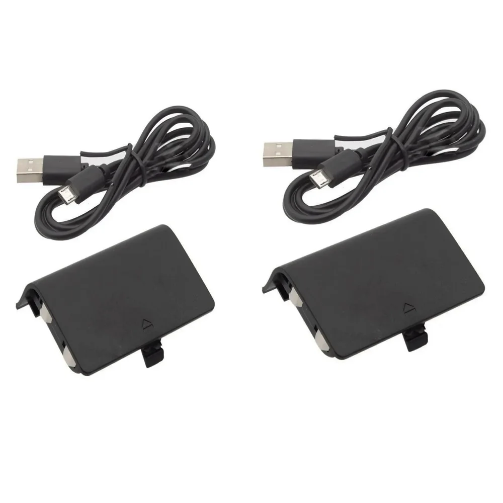 Kit 2 Baterias Recarregáveis 800mah + 2 Cabos Usb Carregador Compatível Com Controle De XBOX One S/x Kit 2 Baterias Recarregáveis 800mah + 2 Cabos Usb Carregador Compatível Com Controle De XBOX One S/x