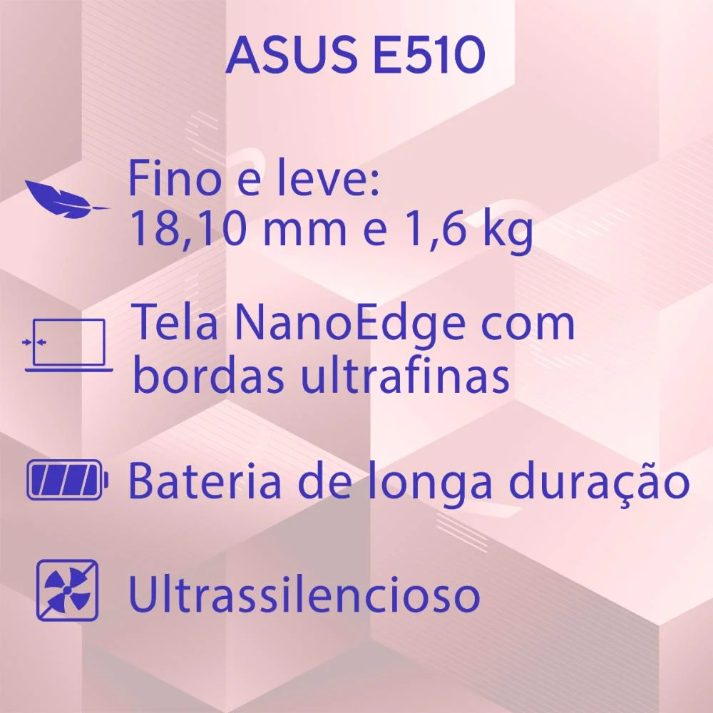 Notebook Asus Vivobook Go 15 E510ka Intel Celeron Dual Core N4500 4gb Ram 128GB Emmc WINDOWS 11 Home 15,60" Hd Rosa - Br833ws Notebook Asus Vivobook Go 15 E510ka Intel Celeron Dual Core N4500 4gb Ram 128GB Emmc WINDOWS 11 Home 15,60" Hd Rosa - Br833ws