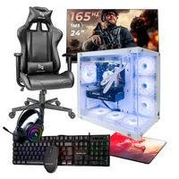 PC Gamer Completo Ryzen 5 5500, 16gb 3200mhz, (RTX 4060 8GB), SSD 480GB M.2, 600w 80 Plus, Monitor 24 165hz, Cadeira - Nli88051