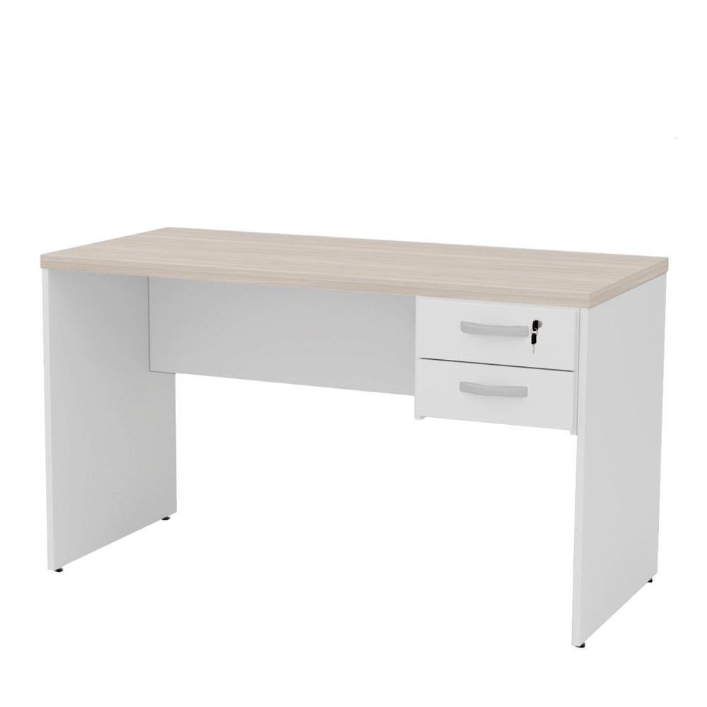 Mesa De Escritório 1.20x60 Com Gaveteiro Tampo 30mm Netmobil - Branco/dubai Mesa De Escritório 1.20x60 Com Gaveteiro Tampo 30mm Netmobil - Branco/dubai