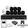 Kit 8 Câmeras Intelbras 1220b Full Hd Dvr Mhdx 1016-c Intelbras Com Detecção De Movimentos Hd 6tb
