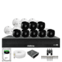 Kit 8 Câmeras Intelbras 1120b Full Hd Dvr Mhdx 1016-c Intelbras Com Detecção De Movimentos Hd 6tb