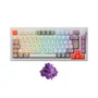 Teclado Mecânico Akko 5075s Steam Engine Abnt2 Switch V3 Lavender Purple Pro