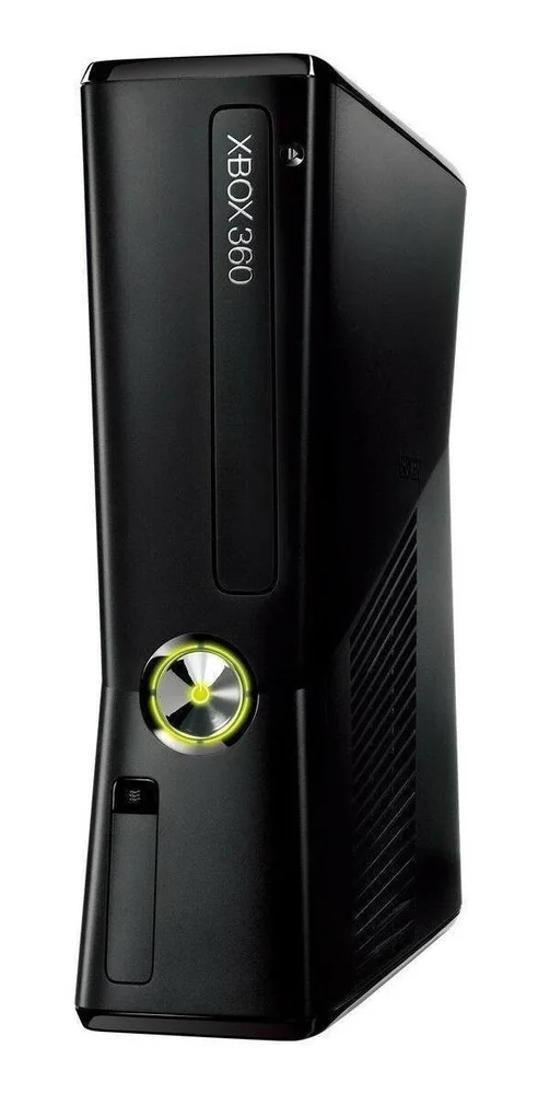 XBOX 360 Slim Standard Preto 3 Jogos 2 Controles