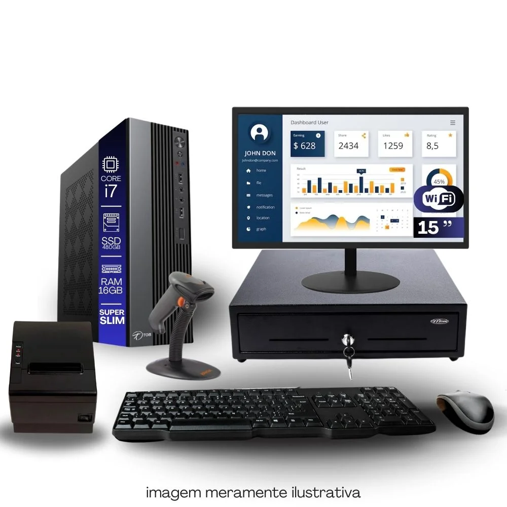 Kit Automação PDV I7 com monitor