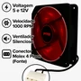 Cooler Fan Pontogg Basic Vermelho 4 LEDs.