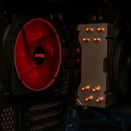 Cooler Fan Pontogg Basic Vermelho 4 LEDs. Cooler Fan Pontogg Basic Vermelho 4 LEDs.