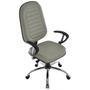 Cadeira Office Presidente, Com Base Cromada, Linha Blenda, Cinza