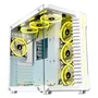 Gabinete Gamer Rise Mode Galaxy Glass S/fan S/fonte Midtower Lateral/frontal Vidro Temperado Branco - Rm-ga-gg-fw