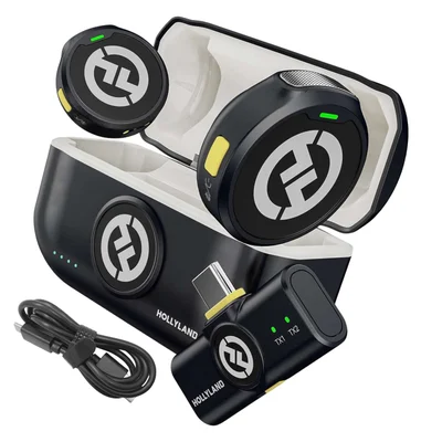 Microfone Sem Fio Hollyland Lark M2 Usb-c, Ideal P/ Vídeos E Podcasts, Profissional