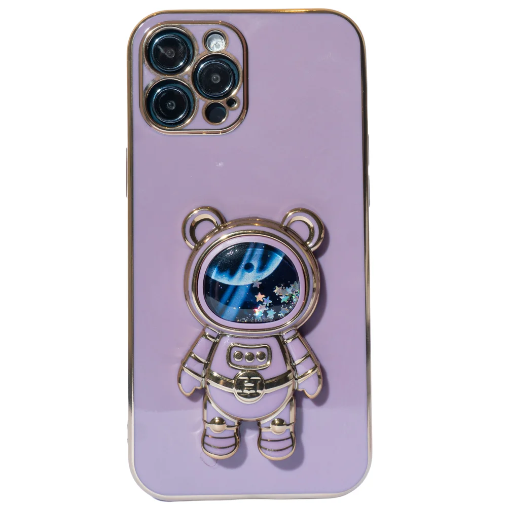 Capa Astronauta Galvanizado iPhone 15 Roxo
