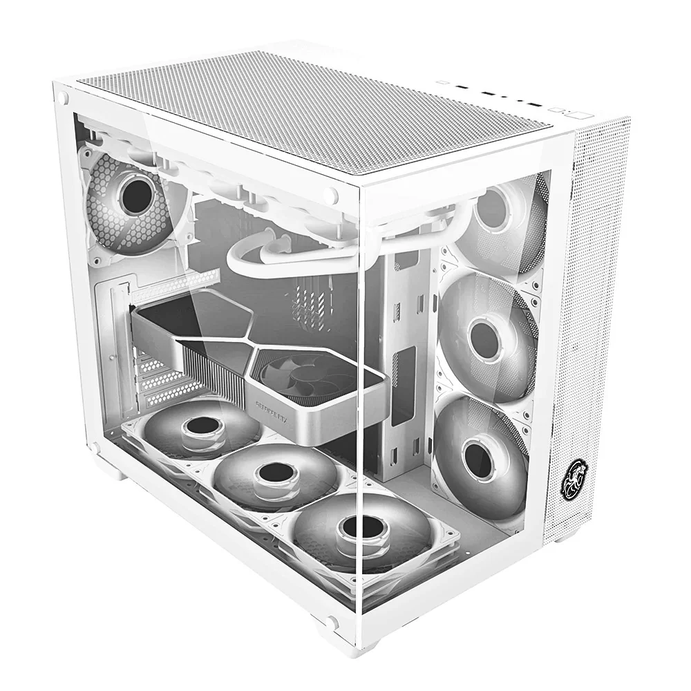 Gabinete Gamer Arbaton Vidro Temperado ARGB Branco Draxen(drn30a-wh)