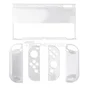 Capa Protetora Dock Flip Case Para Nintendo Switch OLED Joy-con Removível Transparente Branca